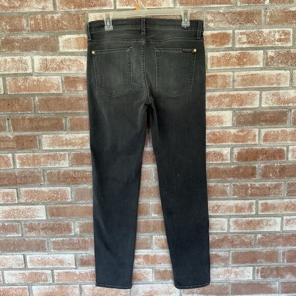 7 For All Mankind Slim Cigarette Jeans Size 31 Charcoal Gray - Picture 4 of 8